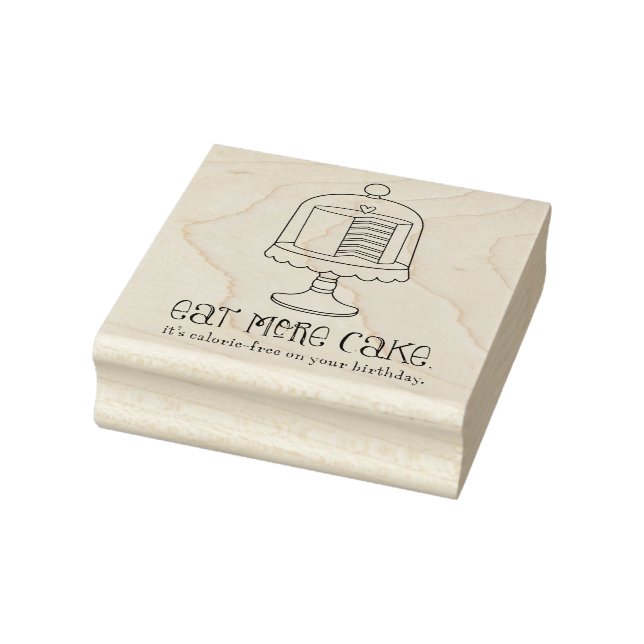 Tampons Encreurs Manger Plus De Gâteau Anniversaire Timbre En Caout (Tampon)