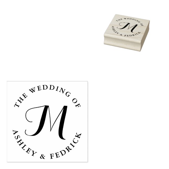 Tampons Encreurs Mariage de chambre de mariée monogramme moderne (Tamponné)