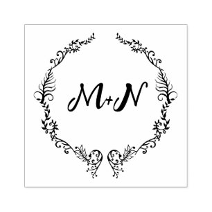 Tampons Encreurs Mariage de monogramme romantique