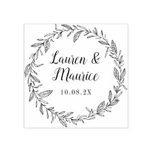 Tampons Encreurs mariage floral botanique élégant