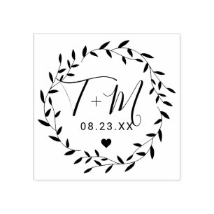 Tampons Encreurs Mariage Floral Élégant