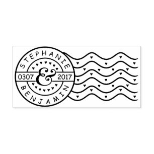 Tampons Encreurs Mariage Noms Personalisés Enregistrer Date Mail Po