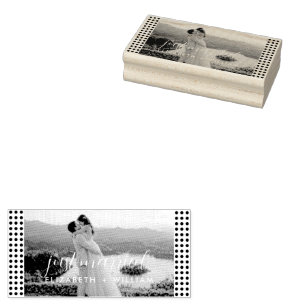 Tampons Encreurs Mariage personnalisé Gold & Blue pois