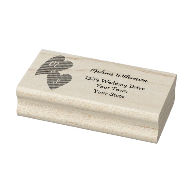 Tampons Encreurs Mariage rustique | Monogramme Adresse de retour du (Tampon)