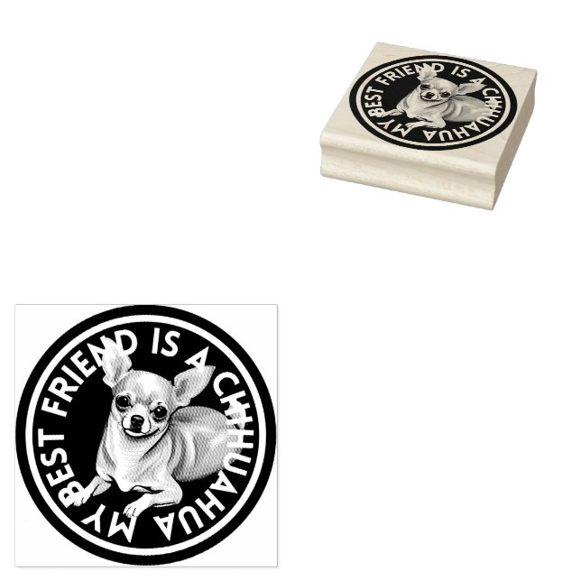 Tampons Encreurs Meilleur ami Chihuahua (Tamponné)