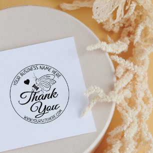 Tampons Encreurs Merci d'entreprise de couture de papillon