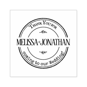Tampons Encreurs Merci favorise le Mariage Rustic Round Vintage