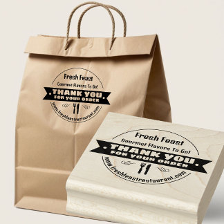 Tampons Encreurs Merci Pour Votre Commande Aliments Takeout Personn