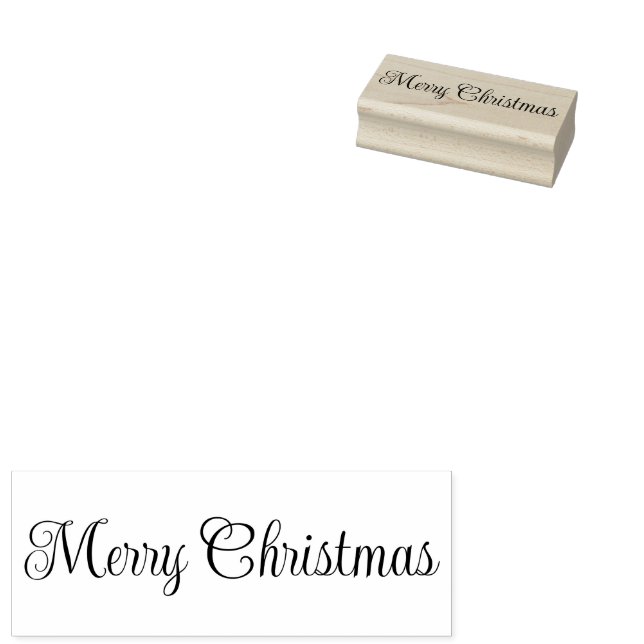 Tampons Encreurs Merry Christmas Script Text Template (Tamponné)