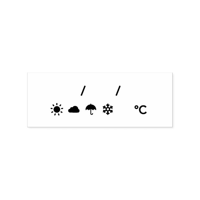 Tampons Encreurs Météo, Température et Date 天 気 ・ 気 温 日 (Impression)