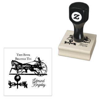 Tampons Encreurs Météo Vane Homme Horse Panier Illustration Vintage