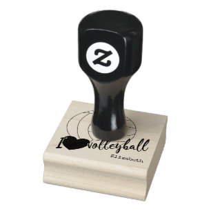 Tampons Encreurs mignonne kawaii sports filles "I love volleyball"