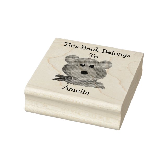 Tampons Encreurs Mignonne Teddy Bear Ce Livre Appartient (Tampon)
