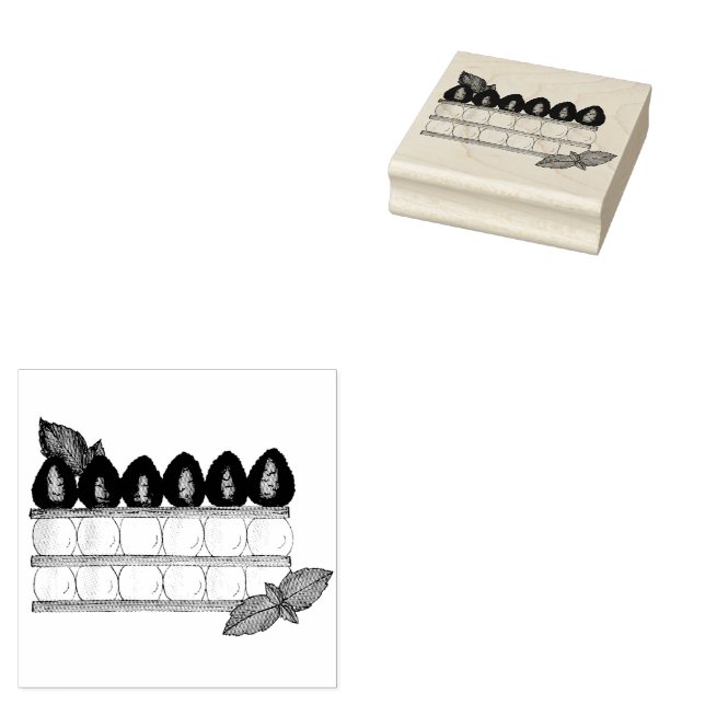 Tampons Encreurs Mille Feuille Français Pâtisserie (Tamponné)