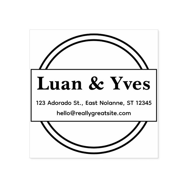 Tampons Encreurs Minimal Business Address Stamp – Clean Name Design (Impression)