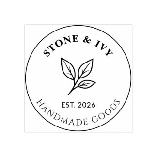 Tampons Encreurs Minimal Business Logo Rubber Stamp