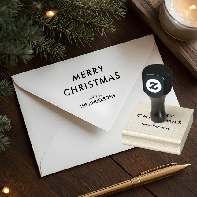 Tampons Encreurs Minimalist Merry Christmas Family (Créateur téléchargé)