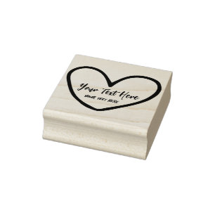 Tampons Encreurs Modèle de marque de marque de Mariage de coeur amu