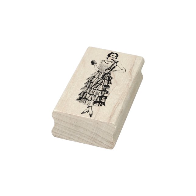 Tampons Encreurs Modèle de mode des années 1930 Timbre en caoutchou (Tampon)