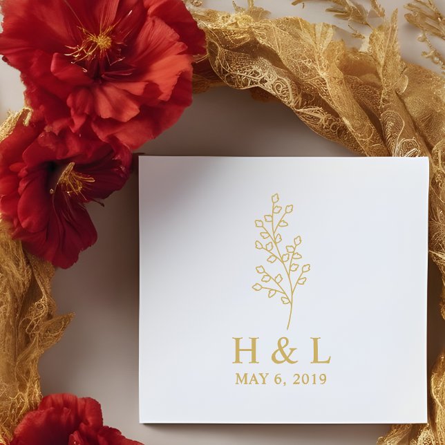 Tampons Encreurs Modern and Minimalist Twig Design (Modern and Minimalist Twig Rubber Stamp Design)