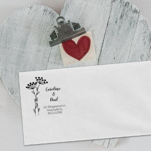 Tampons Encreurs Modern Calligrapy Dandelion Adresse de retour