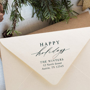 Tampons Encreurs Modern Happy Holidays Adresse de retour