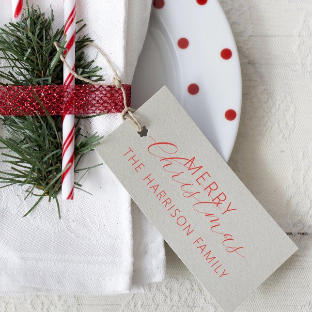 Tampons Encreurs Modern Scrip Merry Christmas Name Holiday (Modern Scrip Merry Christmas Name Holiday Rubber Stamp)