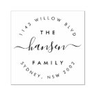 Modern Script Circulaire Nom de famille Adresse de