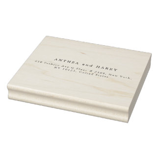 Tampons Encreurs Modern Serif Wedding Return Address Rubber Stamp