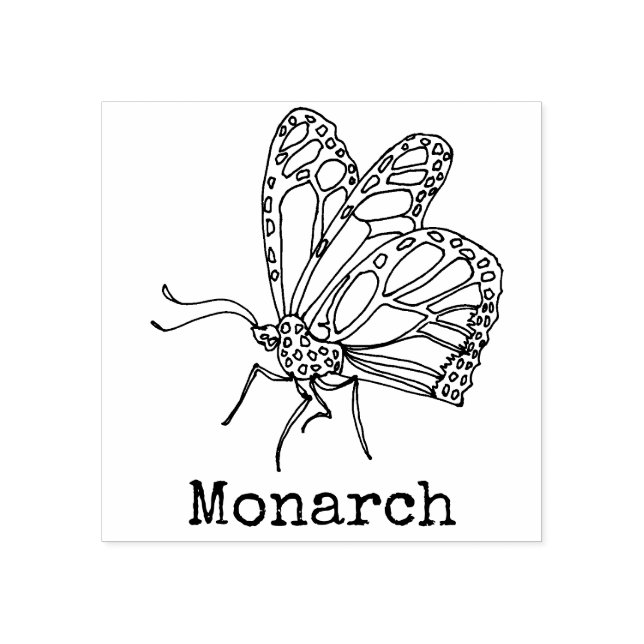 Tampons Encreurs Monarque papillon Monogramme (Impression)