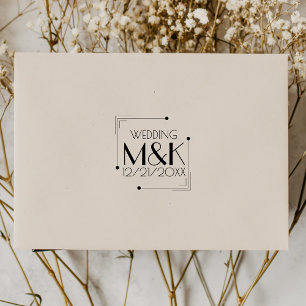 Tampons Encreurs Monogramme Art déco 1920 Mariage en caoutchouc