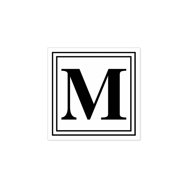 Tampons Encreurs Monogramme de base simple initial (Impression)
