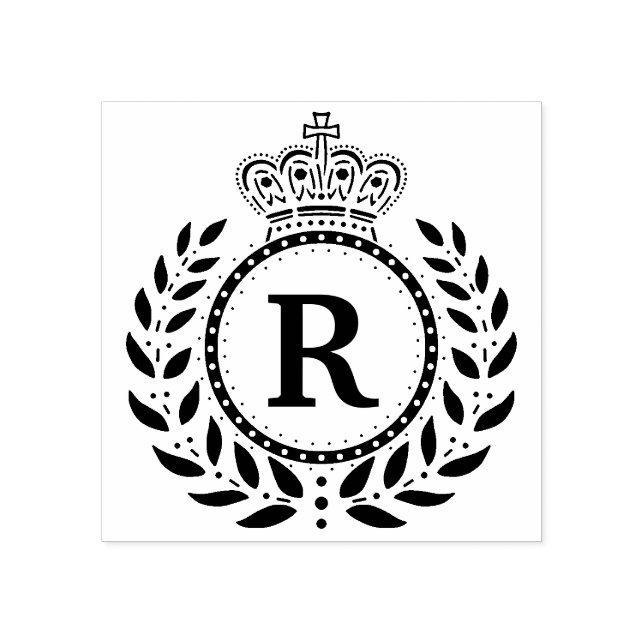 Tampons Encreurs Monogramme de couronne de couronne de couronne de  (Impression)