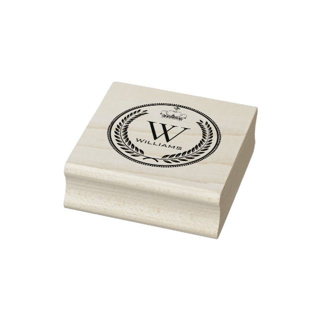 Tampons Encreurs Monogramme de couture de couronne royale personnal (Tampon)