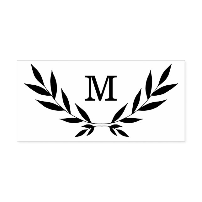 Tampons Encreurs Monogramme de la branche de Rustic Laurel (Impression)