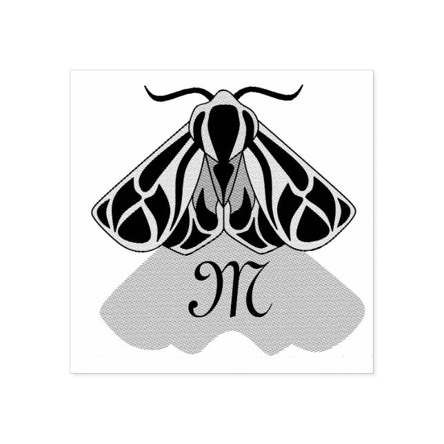 Tampons Encreurs Monogramme de la teigne de tigre tribale (Impression)