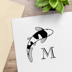 Tampons Encreurs Monogramme de poisson koi initial