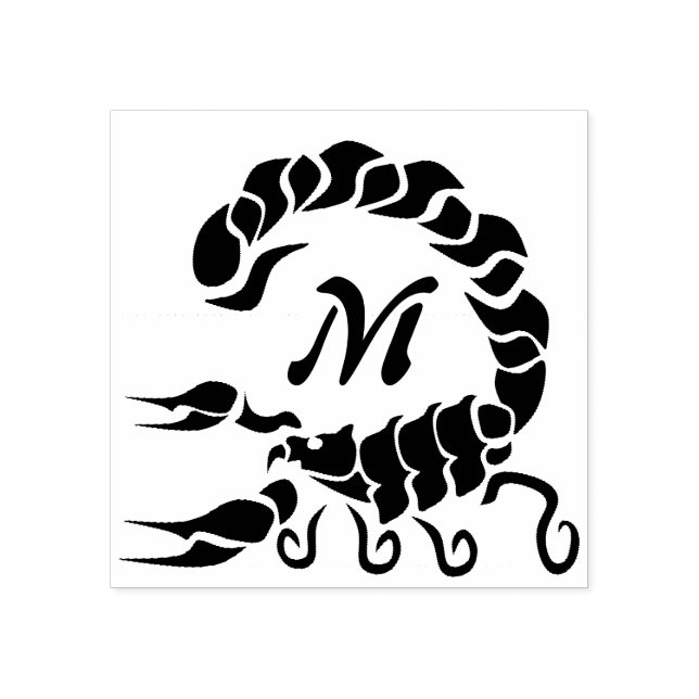 Tampons Encreurs Monogramme de scorpion noire de la tribu (Impression)