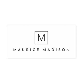 Tampons Encreurs Monogramme initial et nom minimal moderne