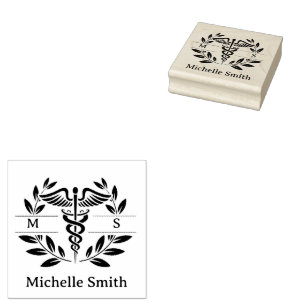 Tampons Encreurs Monogramme minimaliste symbole médical docteur inf