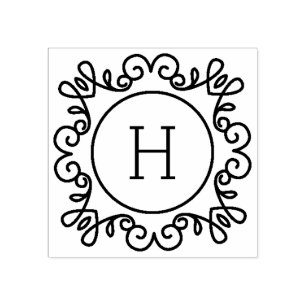 Tampons Encreurs Monogramme Orné Simplement