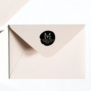 Tampons Encreurs Monogramme personnalisé élégant à l'encre