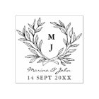 Monogramme rustique Wreath Mariage personnalisé
