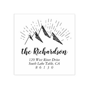 Tampons Encreurs Mountain Sketch Return Address Self-inking