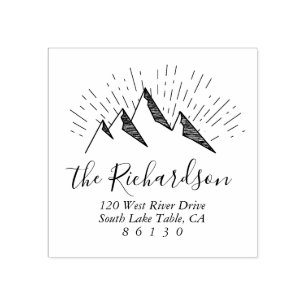 Tampons Encreurs Mountain Sketch Return Address Self-inking
