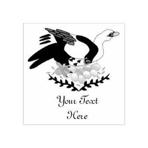 Tampons Encreurs Muscovy Duck on a Nest of Eggs