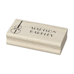 Tampons Encreurs Musicien de basse debout Musique enseignant Jazz B