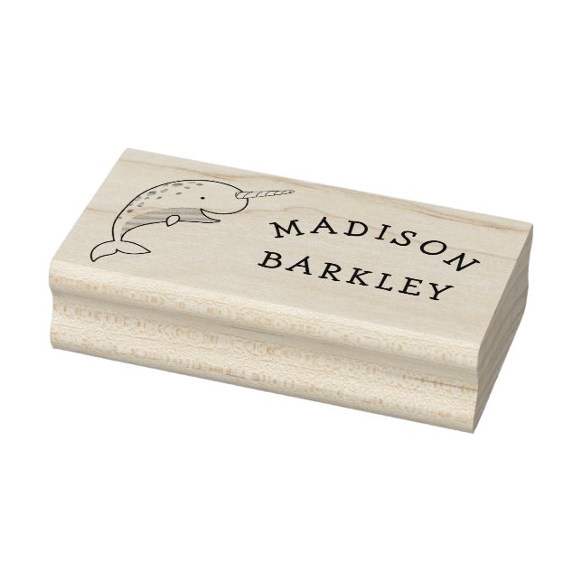 Tampons Encreurs Narwhal Kid's Cute Whale Name (Tampon)