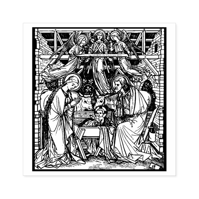 Tampons Encreurs Nativité de Jésus Religieux Christian Sainte Famil (Impression)
