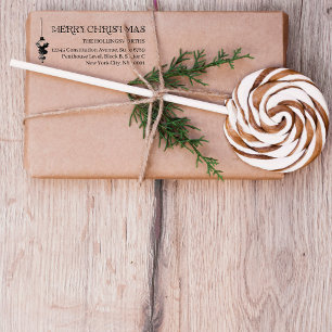 Tampons Encreurs Noël rustique minimal   Adresse de l'expéditeur